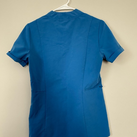 Figs Blue V-Neck Scrub Top - Picture 2 of 3